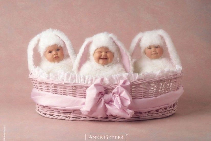 baby baskets anne geddes bunny suit 1024x768 wallpaper Wallpaper HD