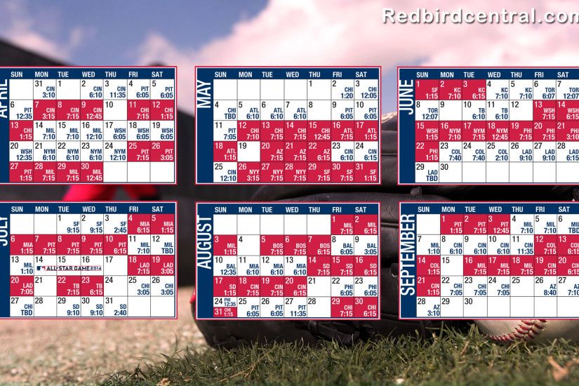 RedbirdCentral.com - St. Louis Cardinals Wallpaper - 2014 Schedule