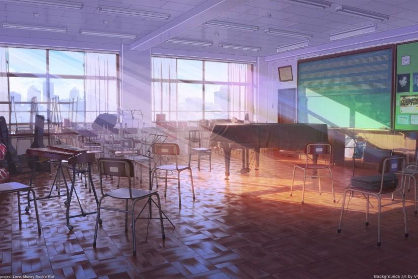 Anime / Manga Classroom Background Music Instruments Piano