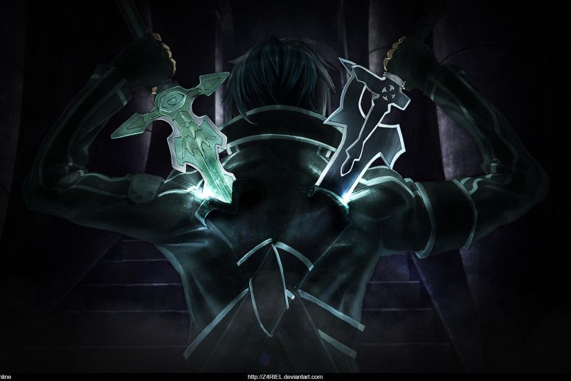 Sword Art Online - Kirito Dual Blades [Wallpaper] by Z4RIEL ...