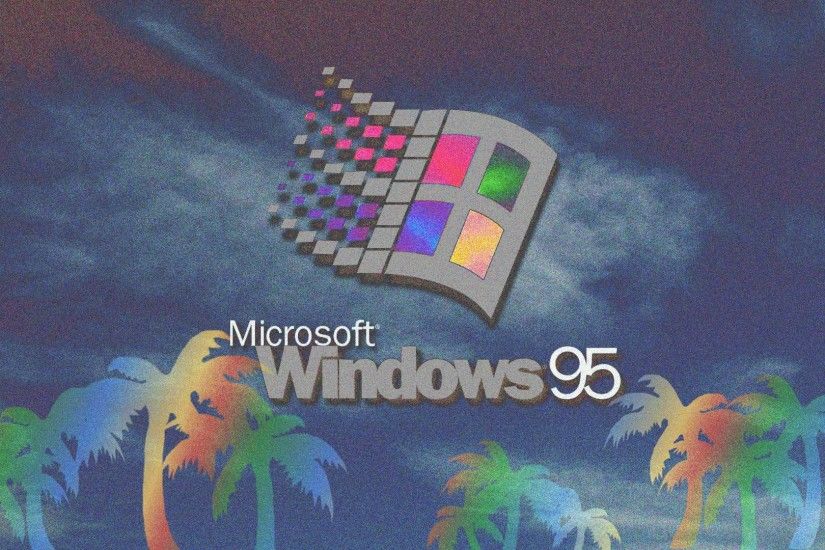 General 1920x1080 Microsoft Windows vaporwave palm trees Windows 95