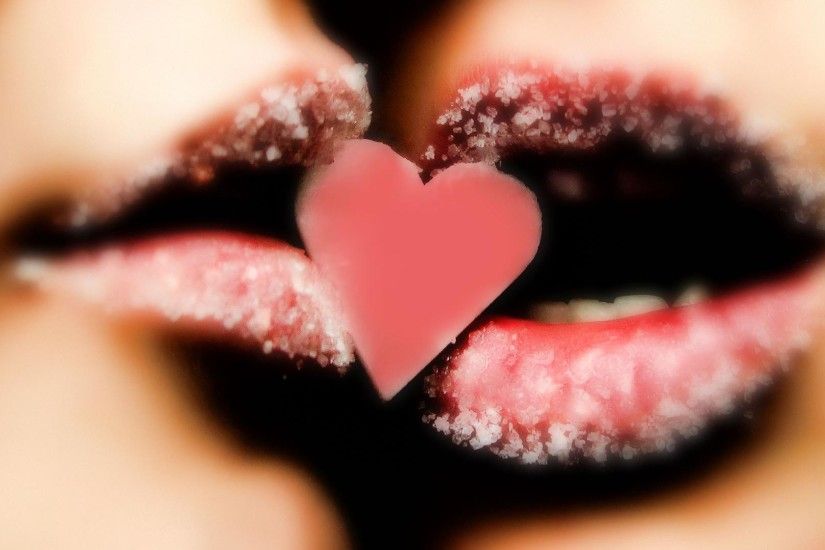 Romantic Valentine Kiss Heart HD Wallpaper