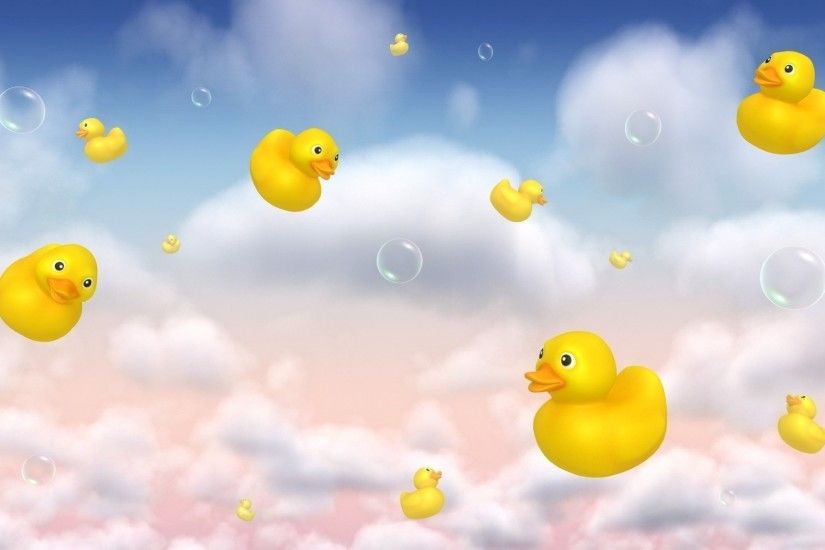 Floating Rubber Ducks Bubbles Bubble Bath Duck Cool Wallpapers - 1920x1080