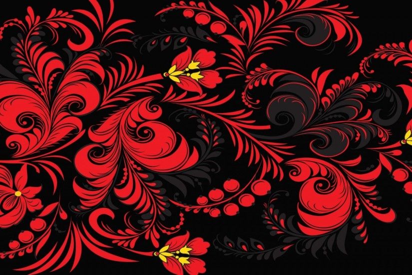 Preview wallpaper khokhloma, pattern, color, background, russia, texture  1920x1080