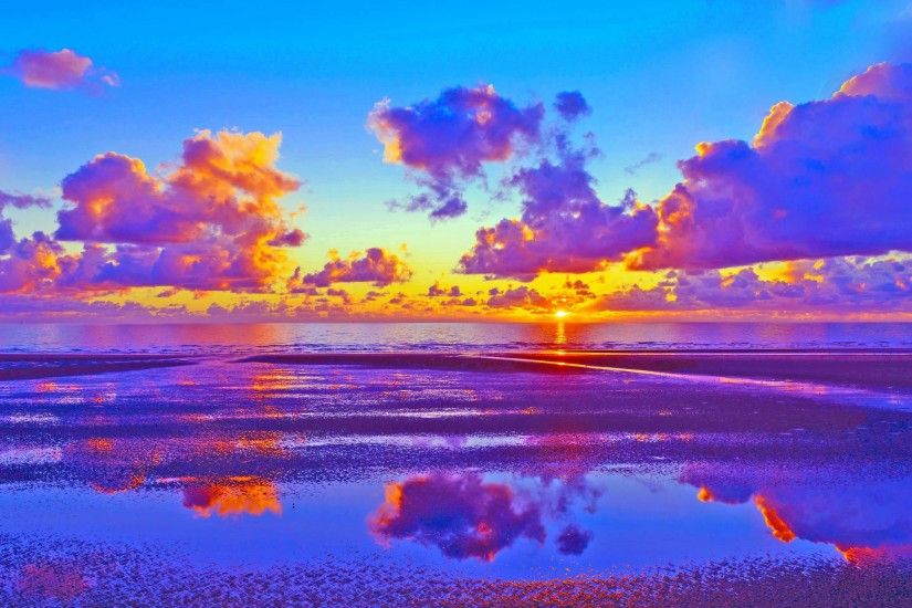 Earth - Sunset Twilight Tropical Cloud Scenic Nature Beach Reflection  Colorful Horizon Wallpaper