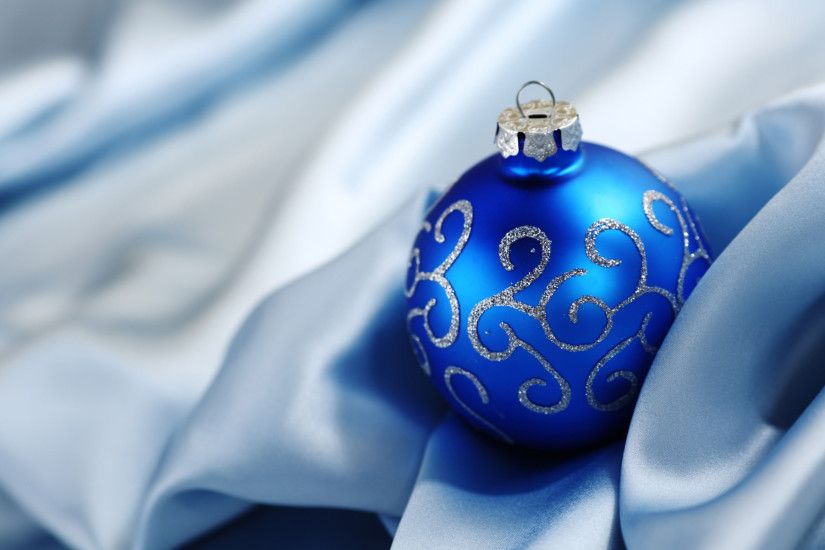 Blue Christmas Ornament Wallpaper