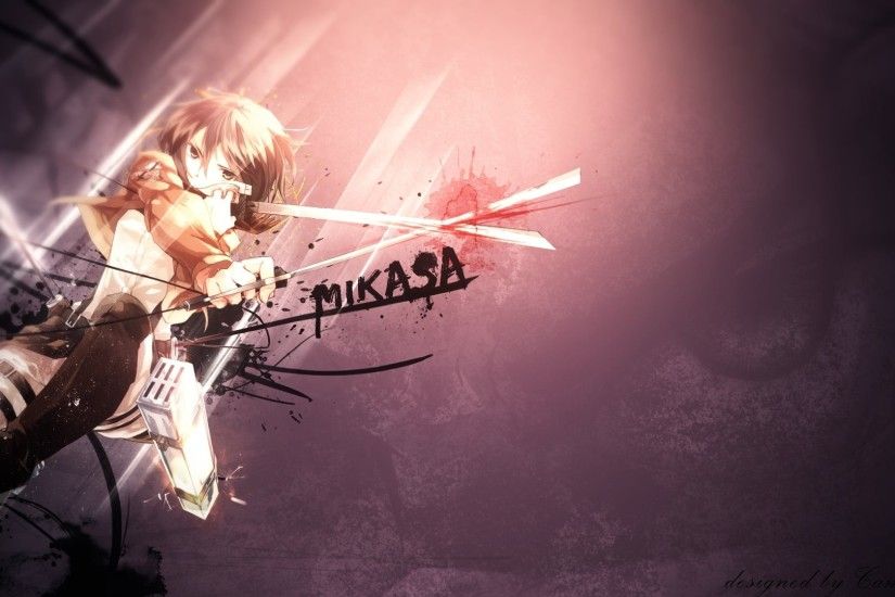 Mikasa Ackerman Attack On Titan logo backgrounds