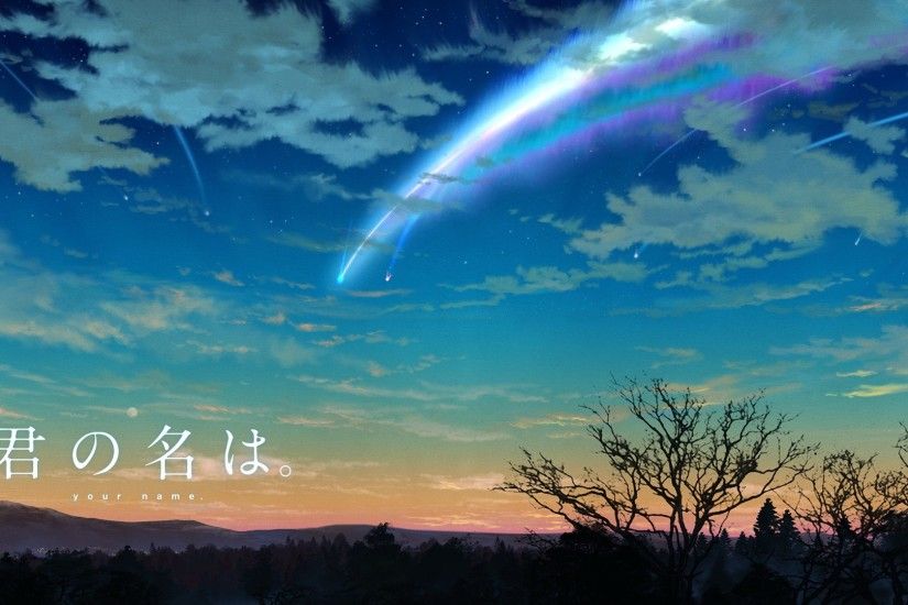 Kimi No Na Wa Your Name Anime Sky Scenery Comet Clouds Wallpaper