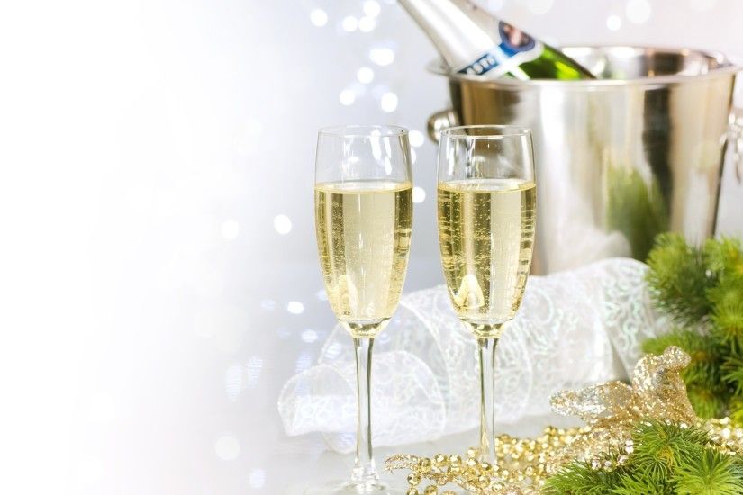 Happy New Year, Merry Christmas, Champagne, Champagne, Cool, Glasses,  Holiday