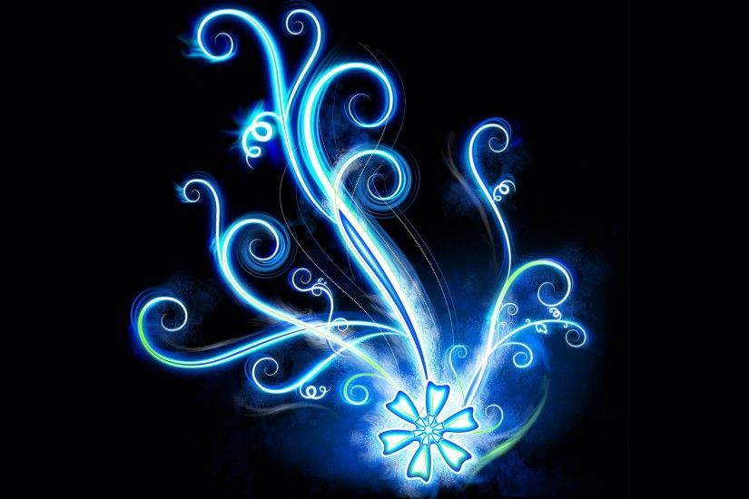 Blue Luminous Flower - gifs abstract - Recherche Google