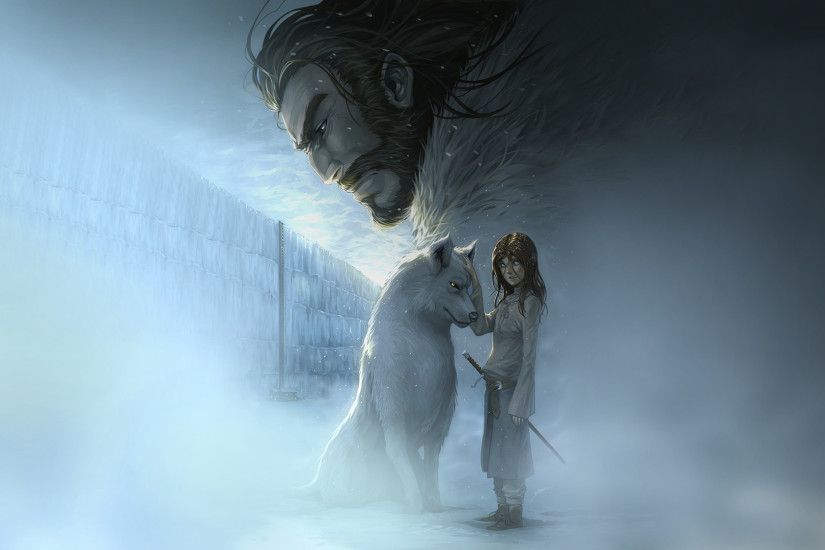 Game Of Thrones Song Of Ice And Fire The Wall Stark Direworf Wolf Drawing  Wallpaper At Fantasy Wallpapers