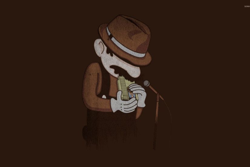 Mario playing blues wallpaper