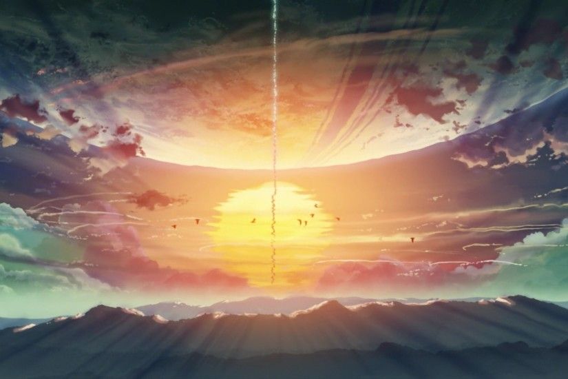 Makoto Shinkai, Sky, Clouds, Blue, Landscape, 5 Centimeters Per .