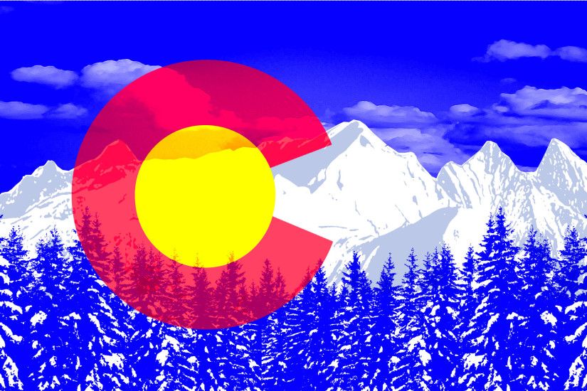Colorado Flag Pop Art Wallpaper .