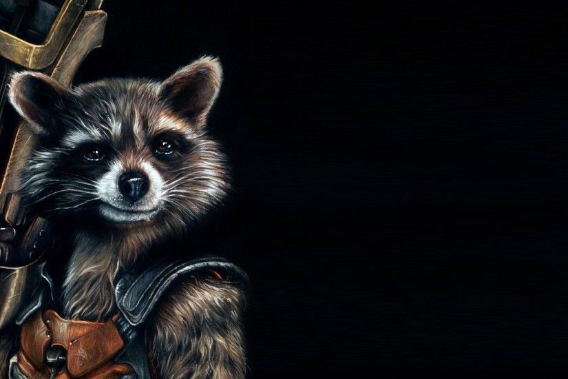 Guardians Of The Galaxy, Comics, Movies, Rocket Raccoon, Artwork,  Fictional, Black Background Wallpapers HD / Desktop and Mobile Backgrounds