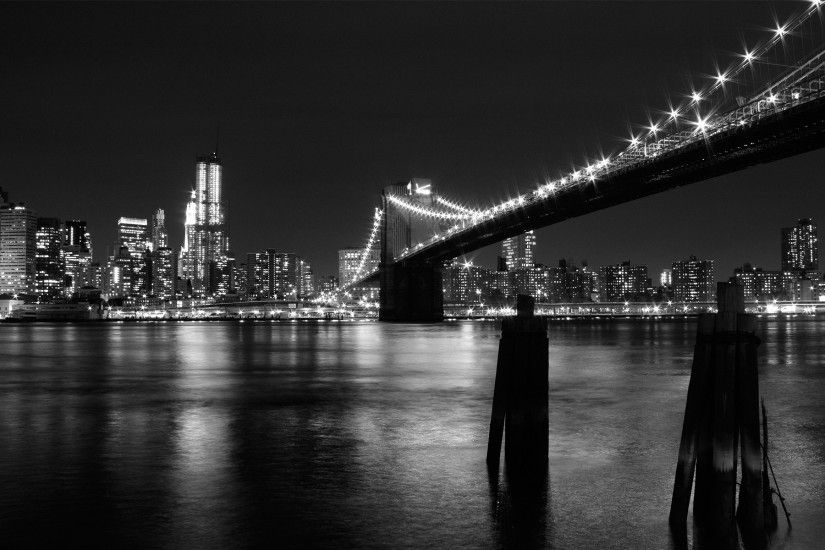 ariÃ¨re plan HD New York City Wallpaper noir et blanc