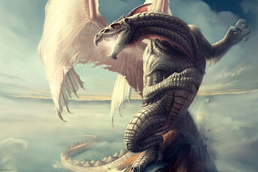 3D Dragon Fantasy Desktop Wallpaper