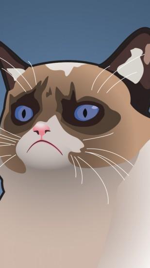 Preview wallpaper grumpy cat, tardar sauce, angry kitty, art 1080x1920