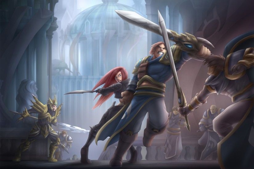 wallpaper League of Legends Â· Katarina the Sinister Blade Â· Garen