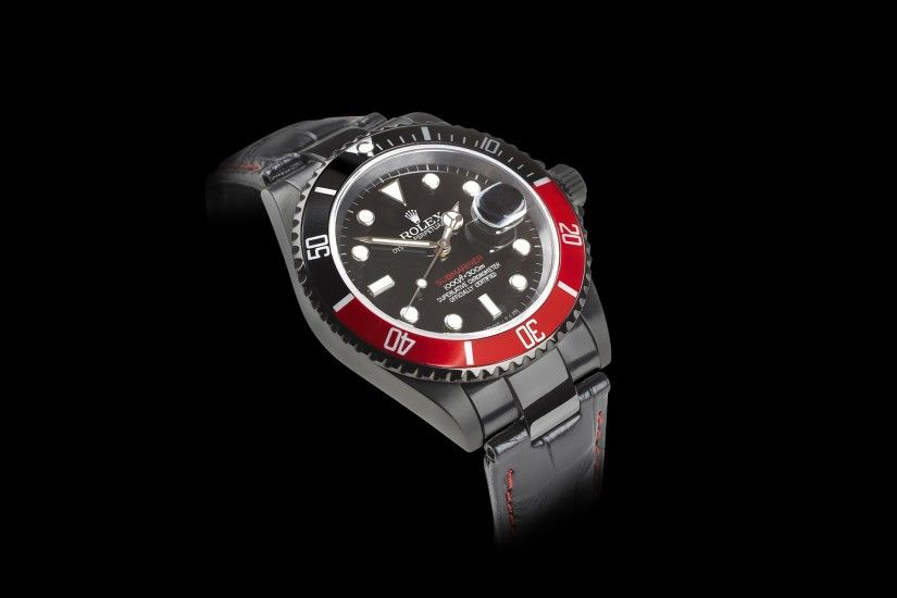 Black-And-Red-Rolex-Watch