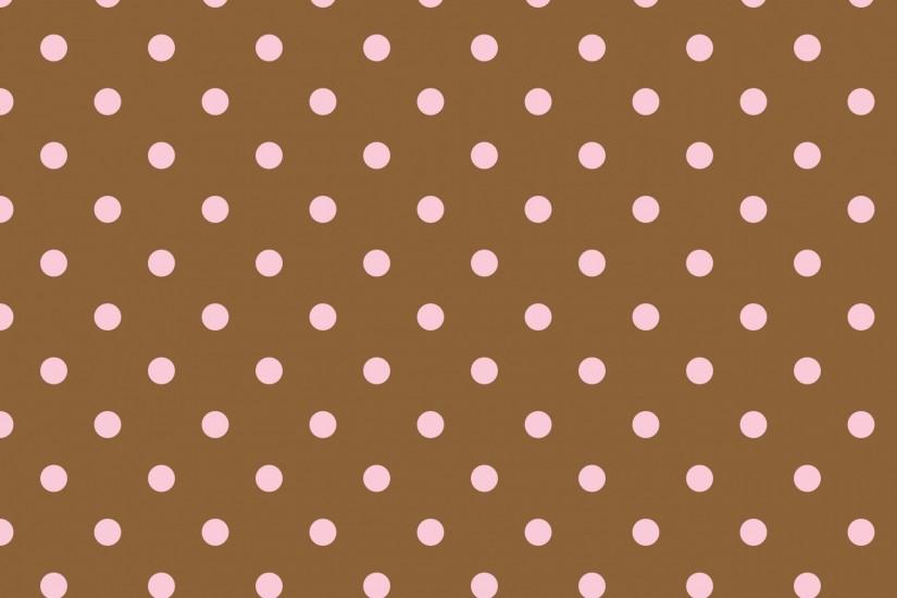 Polka dots in brown and pink wallpaper background