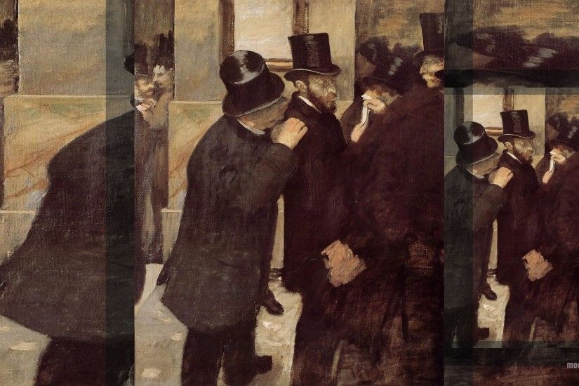 Portraits, at the Stock Exchange (1879) Â© Edgar Degas ...