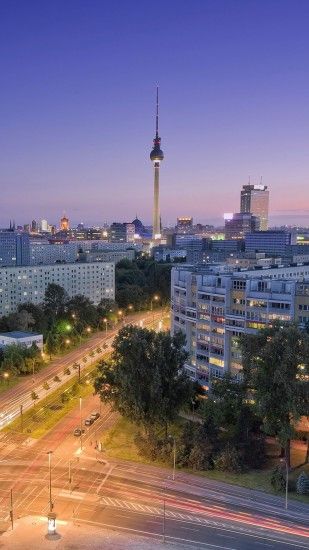 1440x2560 Wallpaper berlin, city, roads, houses, view from above