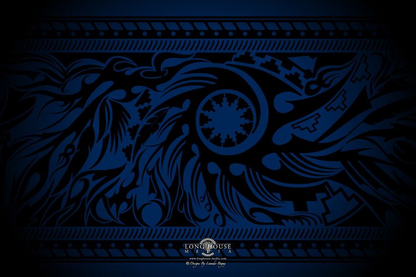 tribal wallpapers blue