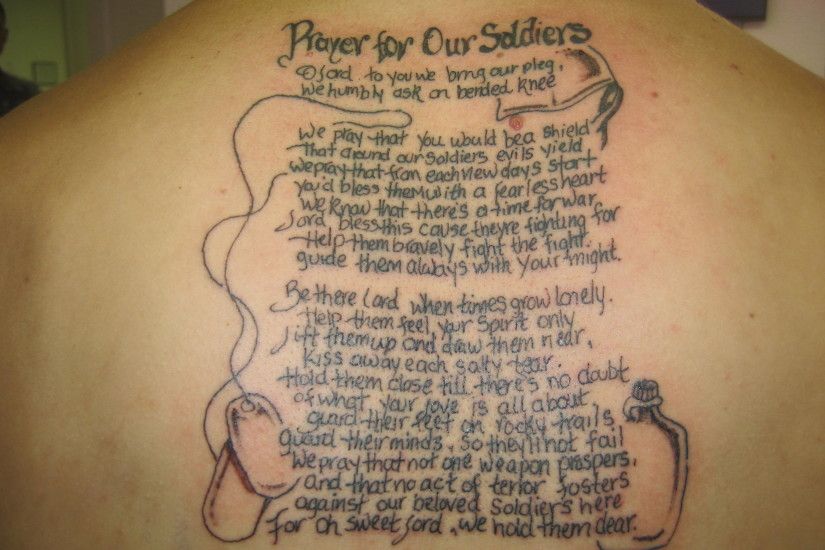 soldiers prayer Tattoo Design