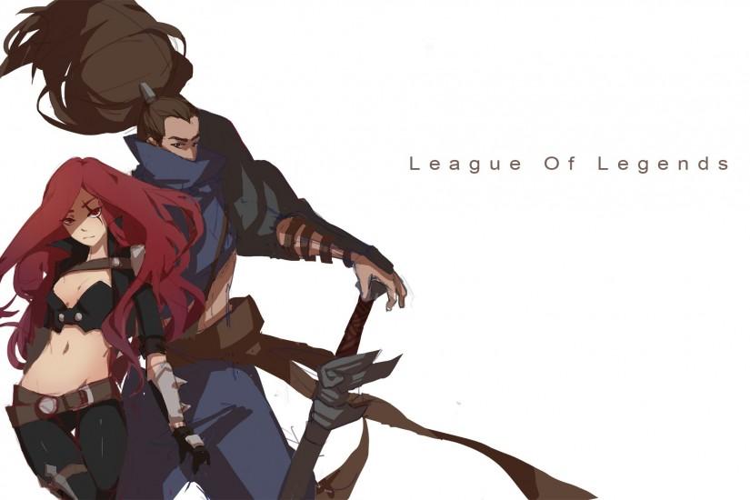 Yasuo & Katarina by æ¯æ ¼æ League of Legends Artwork Wallpaper lol