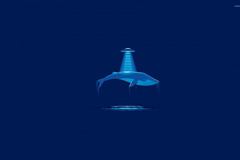 Whale abducted by aliens wallpaper