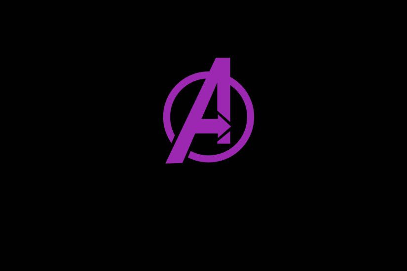 Avengers logo wallpaper in purple on black – HD, retina ready, and  minimalistic. Want more awesomeness for your screen? Be sure to check out  my other free ...