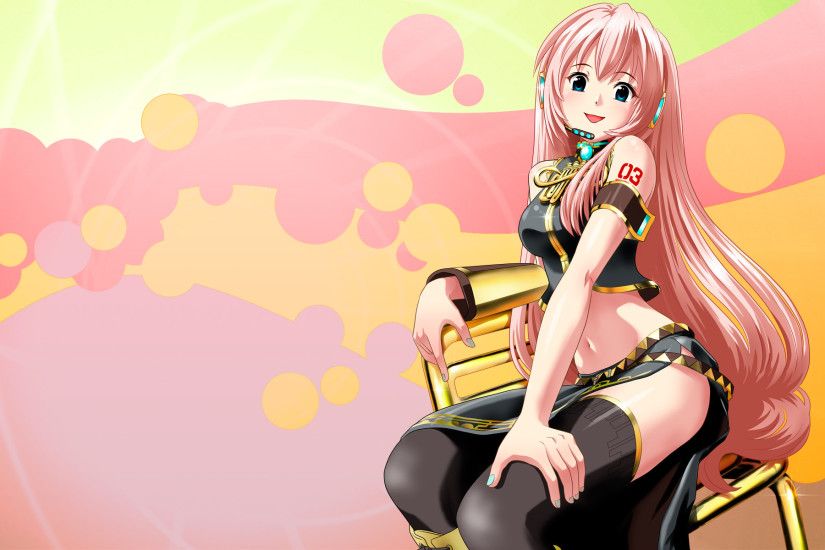 Anime - Vocaloid Pink Cute Girl Anime Luka Megurine Wallpaper