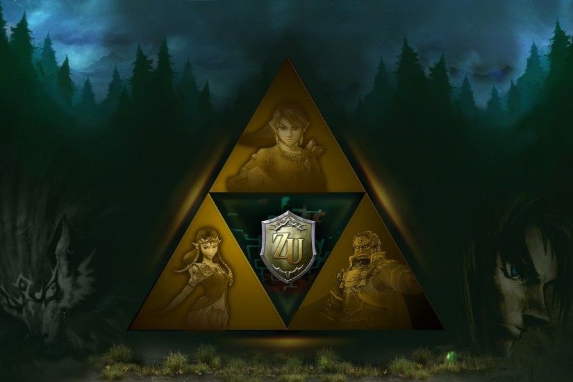 Video Game - The Legend Of Zelda: Twilight Princess Triforce Zelda Link  Ganondorf Wolf Link