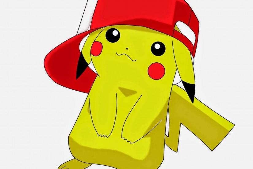 Wallpaper Pokemon in the Red Cap, Catch, Pikachu, Background