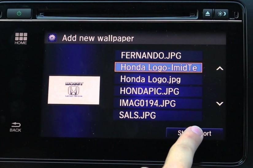 How to: Import Custom Wallpaper to your 2014 Honda (Civic & Accord) -  YouTube