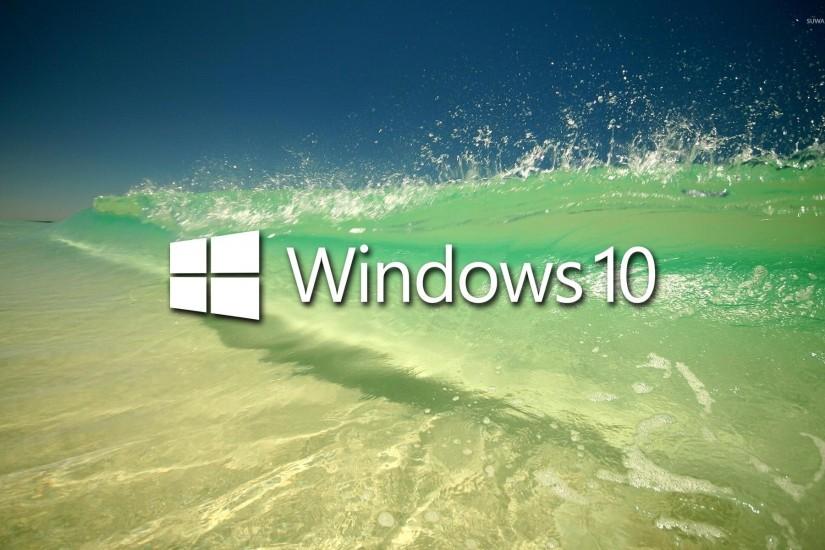 Windows 10 on a clear wave wallpaper - Computer wallpapers - #46884