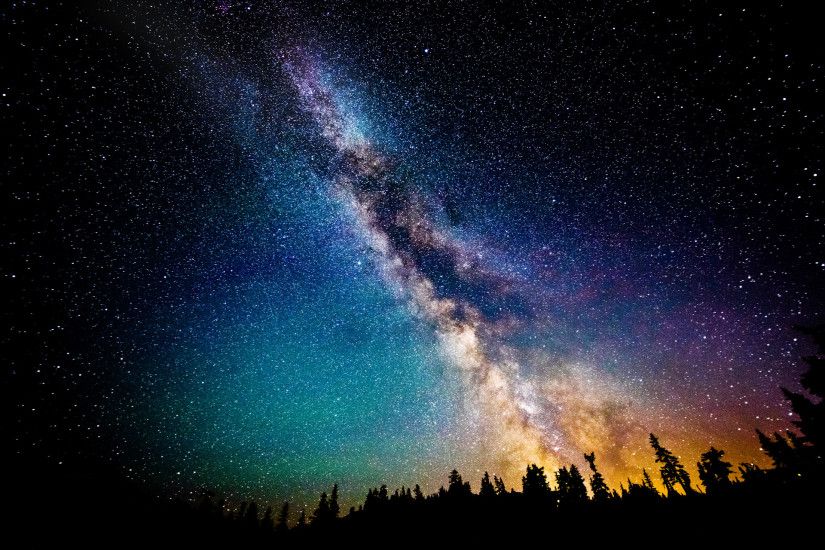 Landscape Mountain Milky Way by Yakub Nihat HD desktop wallpaper .