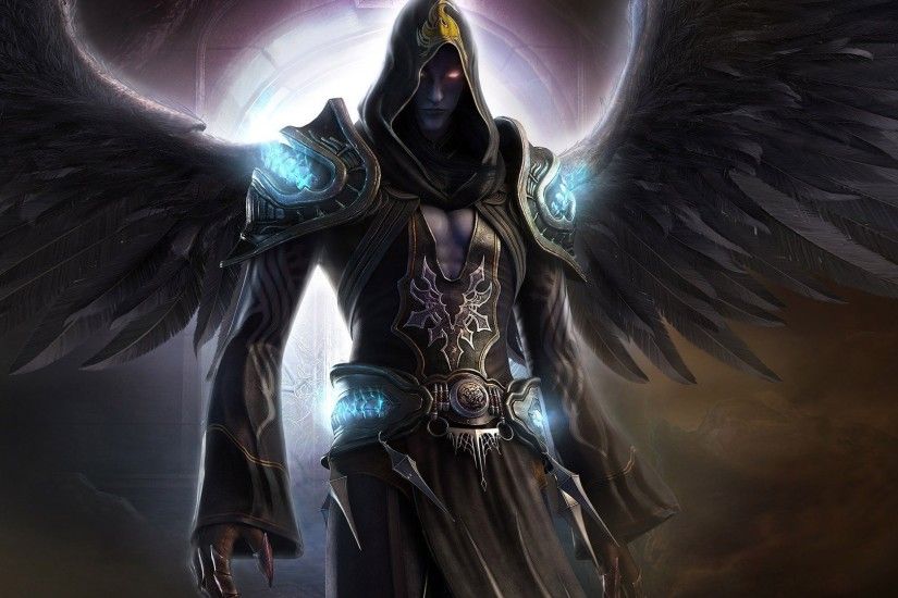 Dark Angel Wings Fantasy Magician Force Angels Red Eyes Night Shadow Last  Chaos