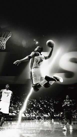 Dwyane Wade Dunk Miami Heat iPhone 6+ HD Wallpaper ...