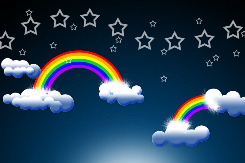 Download: Epic Rainbow and Clouds HD Wallpaper
