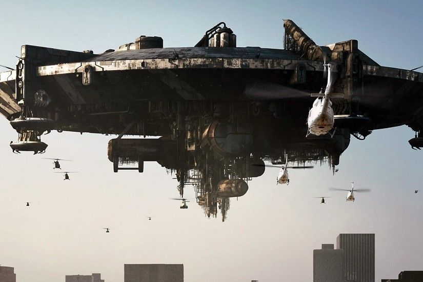 Movie - District 9 UFO Spaceship Invasion Sci Fi Wallpaper