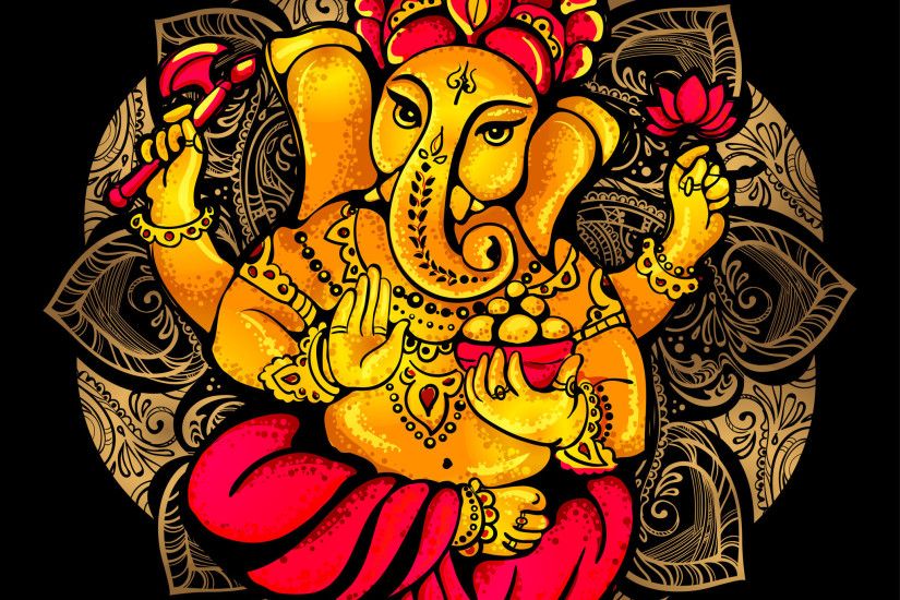 vector isolated image of Hindu lord Ganesh. It is used for postcards,  prints, textiles, tattoo - buy this stock vector on Shutterstock & find  other images.