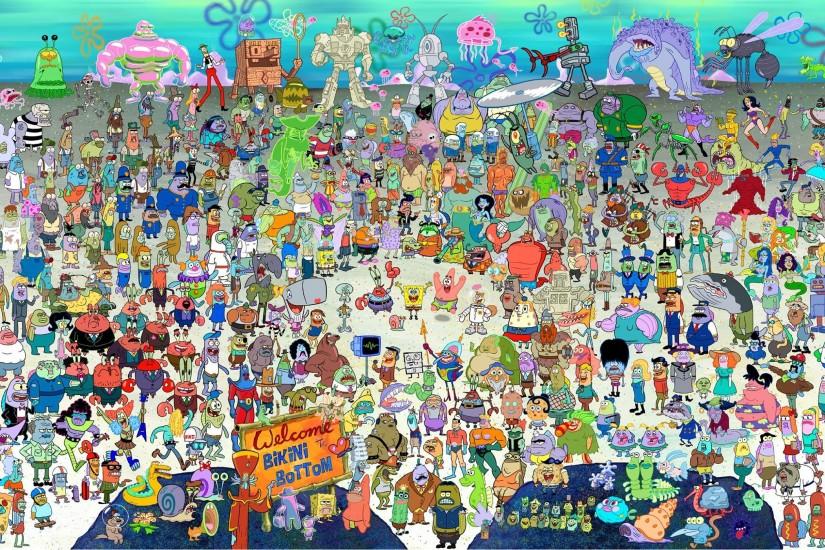 most popular spongebob wallpaper 2892x1401