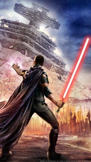2160x3840 Wallpaper star wars, the force unleashed, lightsaber