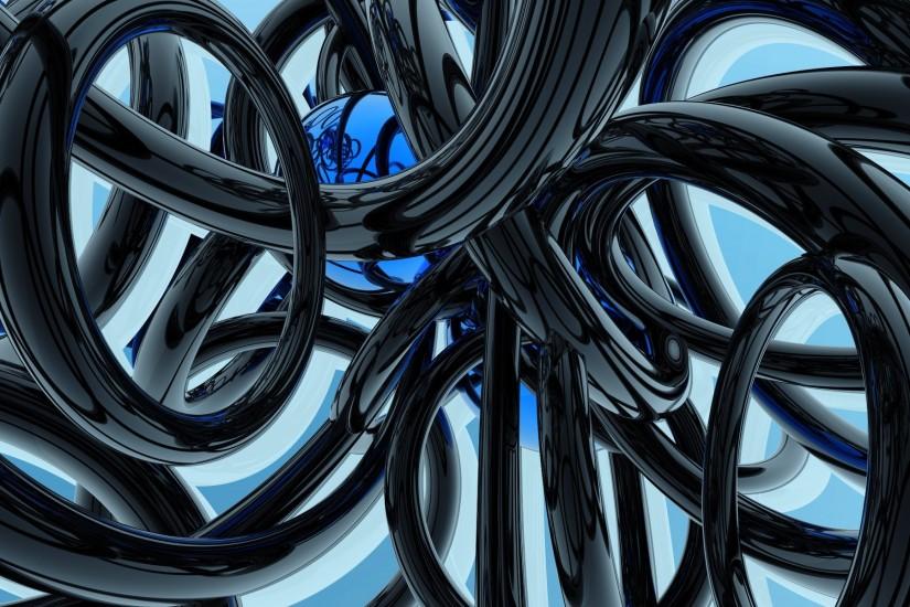 Black and Blue Wallpaper Abstract 3D Wallpapers