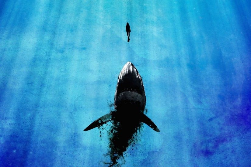 Beware of the shark - beautiful HD wallpaper
