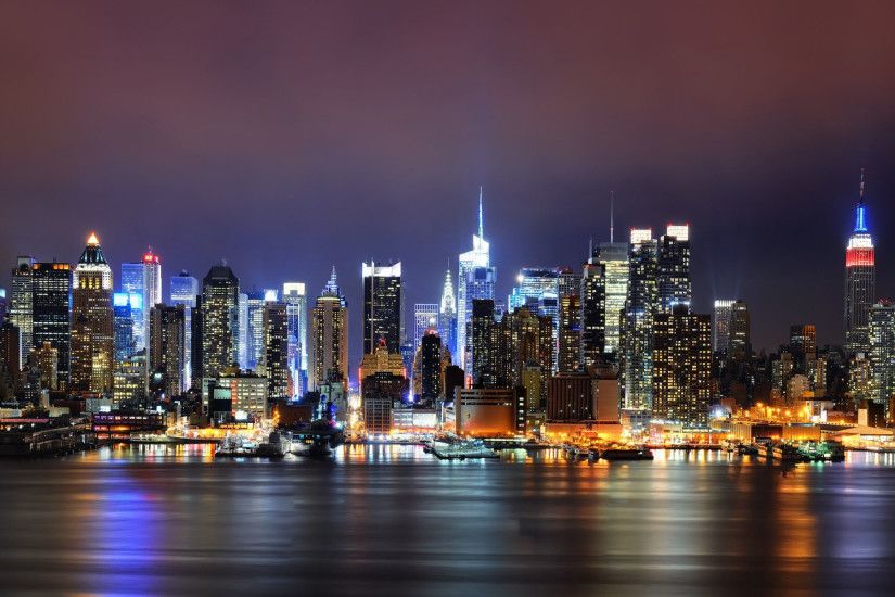 New York City Skyline At Night Hd