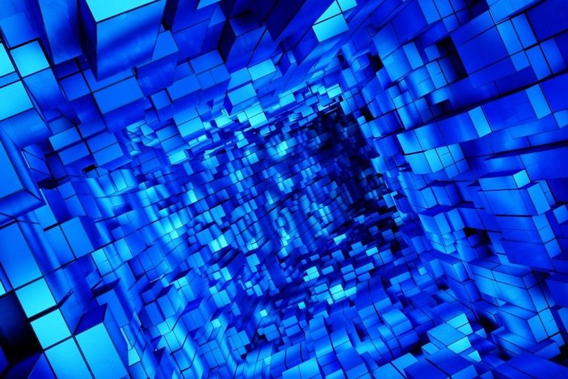 cool abstract blue cube hd wallpapers
