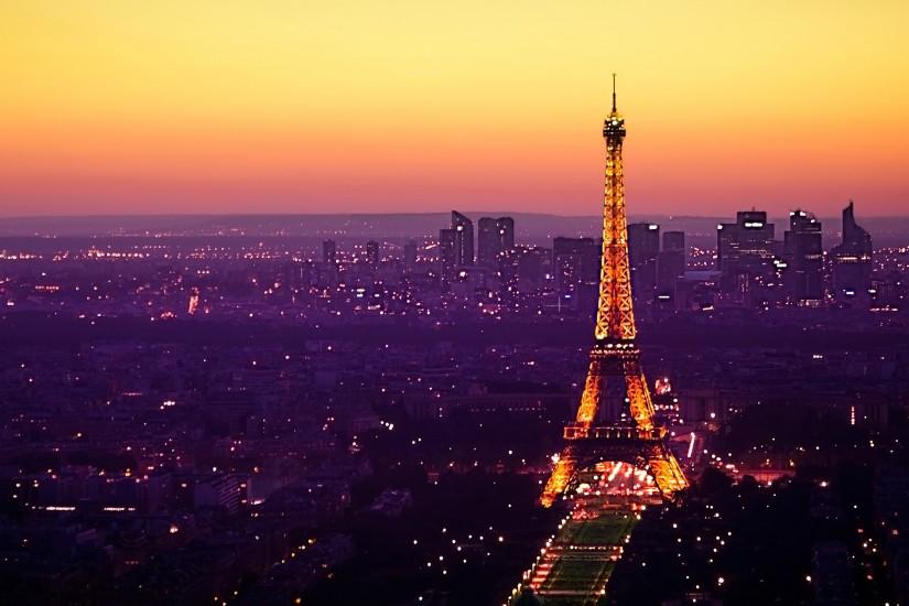 1764 2: Paris Sunset Eiffel Tower iPad Air wallpaper